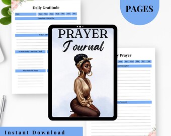 Digital Feminine Prayer Journal | Printable Faith Planner | Scripture & Devotion PDF I Goodnotes Planner I Bible Study Guide