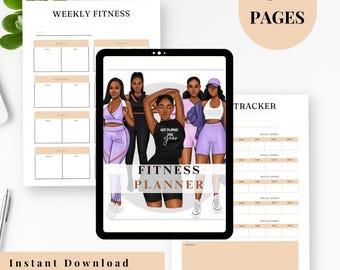Goodnotes  Fitness Planner | Printable Workout & Wellness Tracker PDF | Digital Health Journal for Women I Gym Health Planner I Weightloss