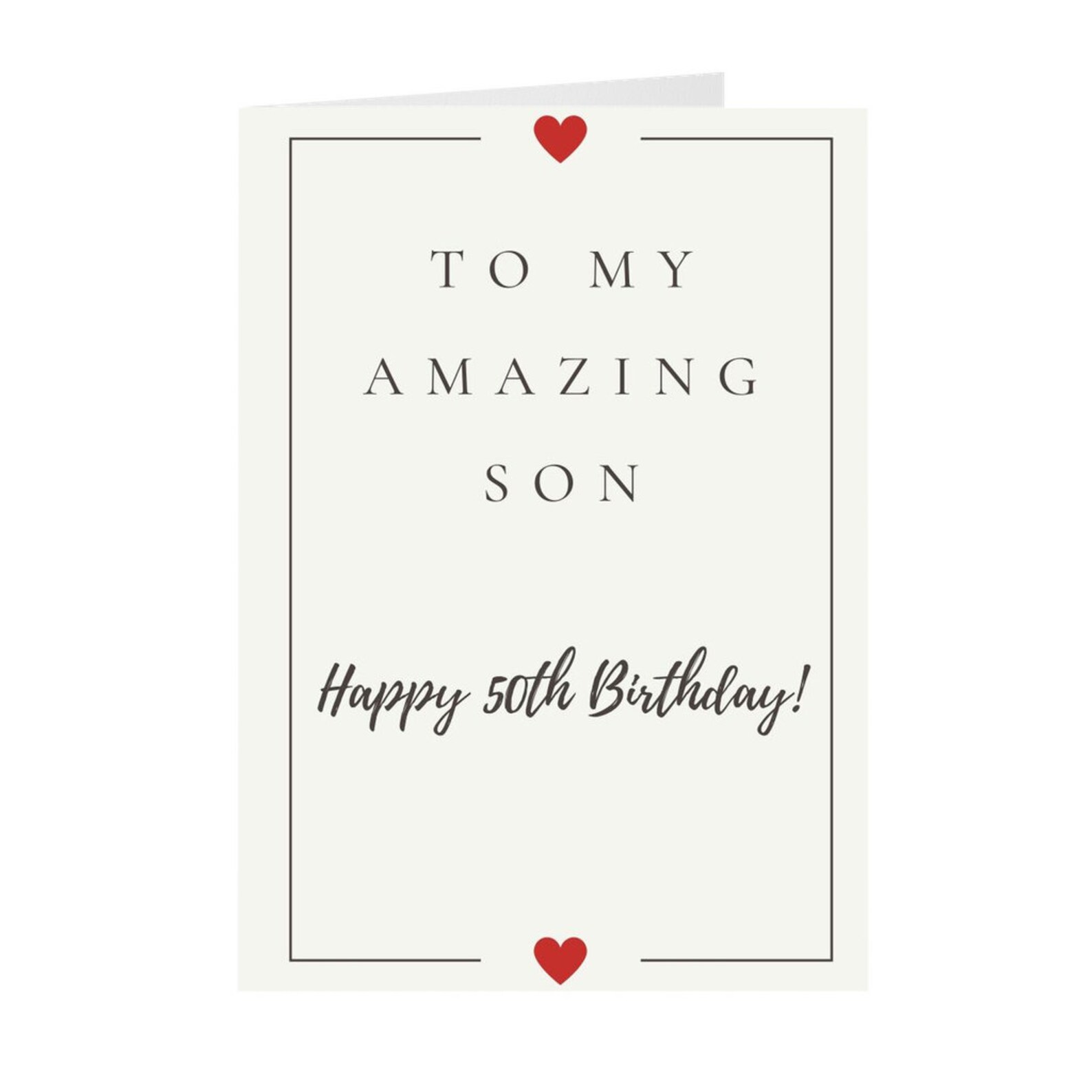 50th Birthday Card for Son Amazing Son Etsy