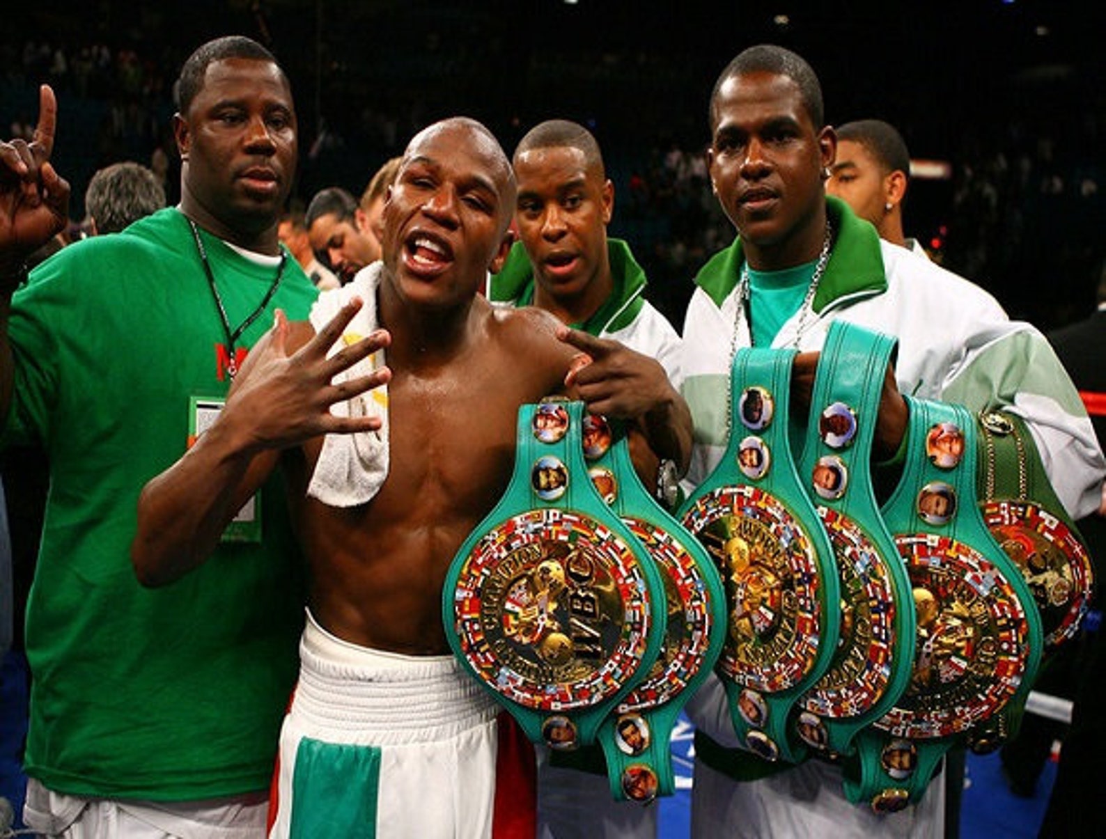 Floyd mayweather championship belts 8x10 glossy photo Etsy