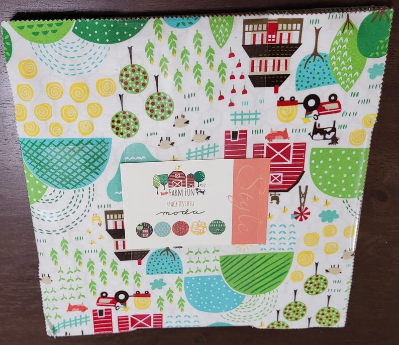 FARM FUN (42) 10-inch Fabric Squares Layer Cake Stacy Iest Hsu Moda ...