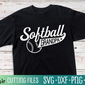 Softball Grandpa SVG, Softball Grandpa Shirt SVG, Softball Player SVG, Arquivos SVG para Cricut, Arquivo de corte