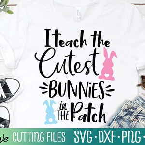 Funny Teacher Easter svg , Easter Svg, Bunny Svg, Easter Egg Svg, Cute Bunny Patch Svg, Cameo Cricut, Cut File, Silhouette Svg, Cricut Svg