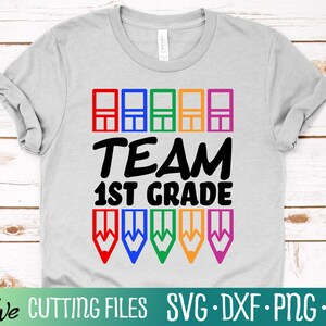 Team 1st Grade SVG, Teacher SVG, Classroom Svg, School SVG, Student Svg, Cut File, Silhouette Svg, Svg Files for Cricut