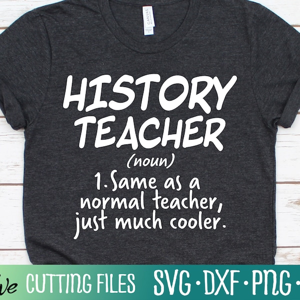 History Teacher Definition Funny School Svg, Teacher shirt SVG, Teacher gift SVG, School Teacher Svg Files for Cricut, Cut File
