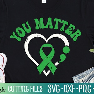 You Matter Svg, Mental Health Svg, Mental Health Shirt Svg, Mental Health Matters Svg, Semi Colon, Cut File, Silhouette Svg, Cricut Designs