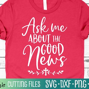 良い知らせについて聞いてください SVG、福音 SVG、聖書 SVG、イエス SVG、カメオ クリカット、カット ファイル、シルエット SVG、クリカット SVG