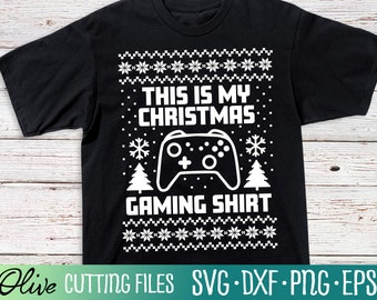 Christmas Gaming Shirt Svg, Funny Holiday Svg, Boy Gift Svg, Gamer Present, Christmas Sweater, Cameo Cricut, Cut File, Silhouette, Cricut