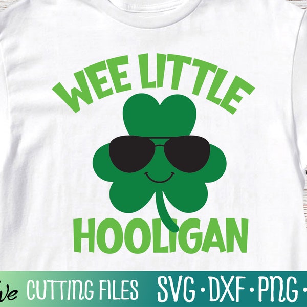 Wee Little Hooligan Svg, Funny St Patricks Day for Baby Shamrock Svg, Cameo Cricut, Cut File, Silhouette Svg, Cricut Svg