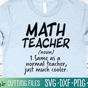 Definicja nauczyciela matematyki Zabawna szkoła Svg, Koszulka nauczyciela SVG, Prezent dla nauczyciela matematyki, Nauczyciel szkoły, Pliki dla Cricut, Plik do cięcia