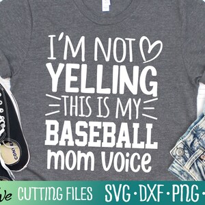 Non sto urlando Questa è la mia voce da baseball Svg, Mom Svg, Mom Life Svg, Mothers Day Svg, Baseball Mom Cut File, Silhouette Svg, Cricut Designs