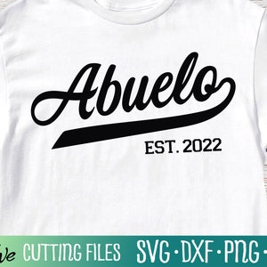 Abuelo Est. 2022, Nuevo abuelo svg, 2022 Abuelo svg, Día del Padre svg, Papa svg, abuelo svg, archivo cortado, silueta svg, diseños cricut