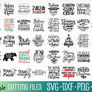 Christmas Bundle 40 Designs Svg, Funny Holiday Quotes Svg, Pot Holder Bundle, Gift Svg, Cameo Cricut, Cut File, Silhouette Svg, Cricut Svg