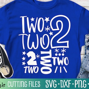 2e anniversaire Svg, Collage Svg, anniversaire garçon Svg, anniversaire fille Svg, 2 ans anniversaire Svg, couper fichier, Silhouette Svg, Cricut Designs