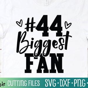 Nummer 44 Fußball Größter Fan SVG, Fußball Mama SVG, Fußball Oma SVG, Fußball Geschenk SVG Dateien für Cricut, Cut File