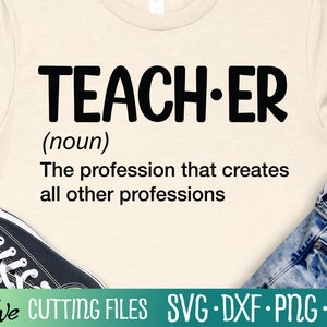 Professeur définition Svg, chemise de professeur, svg drôle de cadeau de professeur, maman de professeur d’école, fichier de coupe, Silhouette Svg, Cricut Designs