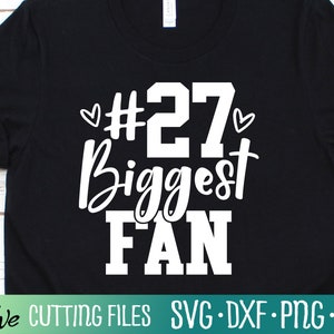 Rugnummer 27 Voetbal Grootste Fan SVG, Voetbal Moeder SVG, Voetbal Oma SVG, Voetbal Cadeau Svg Bestanden voor Cricut, Cut File