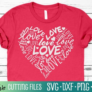 Valentines Word Art SVG, Valentine SVG, Valentines Day SVG, Valentines Day Typography, Silhouette Svg, Word Collage Svg Files for Cricut