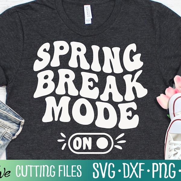 Spring Break Mode On Svg, Funny Spring Break Svg, Spring Break Png, Hippie Svg, Cameo Cricut, Cut File, Silhouette Svg, Cricut