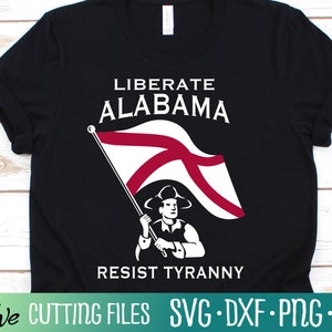 Liberate Alabama Svg, US Patriot Svg, Resist Tyranny Svg, USA Svg, Alabama Flag Cameo Cricut, Cut File, Silhouette Svg, Cricut Svg