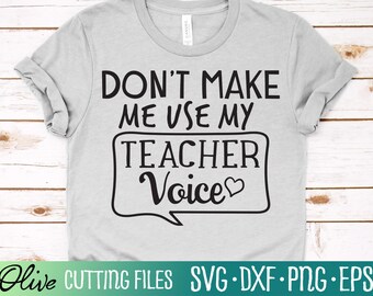 Funny Teacher SVG, Teach Voice SVG, Classroom SVG, School Teacher Svg, Student svg, Cameo Cricut, Cut File, Silhouette Svg, Cricut Svg