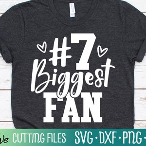 Nummer 7 Fußball Größter Fan SVG, Fußball Mama SVG, Fußball Oma SVG, Fußball Geschenk SVG Dateien für Cricut, Cut File