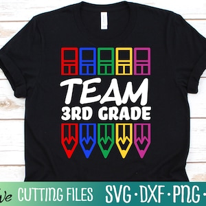 Equipe SVG da 3ª série, SVG do professor, SVG da sala de aula, SVG da escola, SVG do aluno, Cameo Cricut, Arquivo de corte, Silhouette Svg, Arquivos Svg para Cricut