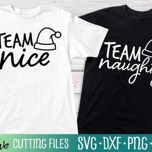 Team Naughty and Nice SVG, Lustige Weihnachten SVG, Zwillinge SVG, Geschwister SVG, Urlaub Svg, Winter, Cameo Cricut, Cut File, Silhouette Svg, Cricut