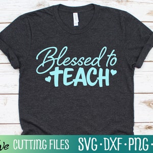 Bendecido para enseñar SVG, silueta de maestro cristiano (archivo de corte)