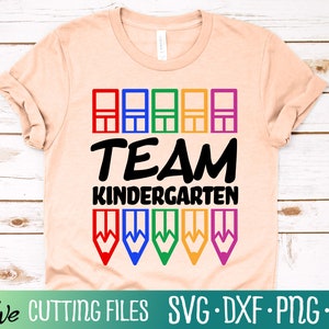 Team Kindergarten SVG, Teacher SVG, Classroom Svg, School SVG, Student Svg, Cameo Cricut, Cut File, Silhouette Svg, Svg Files for Cricut