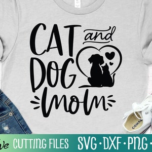 Katze und Hund Mama SVG, Hund Mama SVG, Katze Mama SVG, Mama SVG, Mama Leben, Muttertag, geschnitten Datei, Silhouette, Cricut Designs
