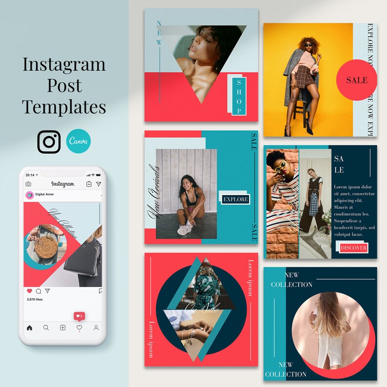 Canva Instagram Post Template Canva Template Canva Instagram Etsy