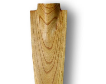 40 cm Halskettenständer Schmuckständer Kettendisplay Schmuckbüste aus Holz Natur Mengenrabatt SAVE 2