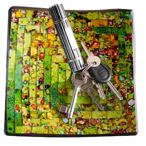 Dekoschale Mosaikschale Hijau-t Tonschale Schlüsselschale aus Terracotta mit handbemalten Glaselementen zu einem schönen Muster gelegt Bild 4