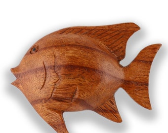 Aimant en bois aimant de cuisine clip mémo aimant de porte poisson sculpté à la main