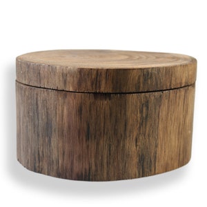 Boîte en bois Boîte en bois Boîte en bois avec couvercle en bois de teck véritable Boîte à bagues Boîte à pilules Petite boîte à mauvaises herbes Boîte de rangement Boîte cadeau image 7