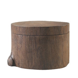 Boîte en bois Boîte en bois Boîte en bois avec couvercle en bois de teck véritable Boîte à bagues Boîte à pilules Petite boîte à mauvaises herbes Boîte de rangement Boîte cadeau image 2