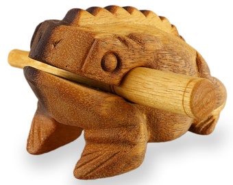 Sound frog ratsch ratsch made of mango wood, robustly processed effect instrument in various sizes