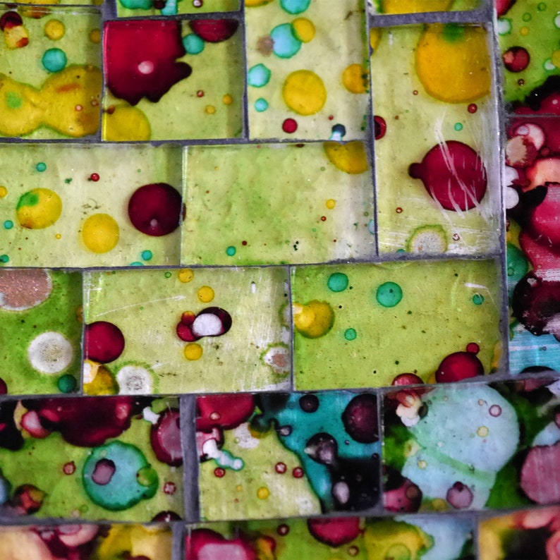 Dekoschale Mosaikschale Hijau-t Tonschale Schlüsselschale aus Terracotta mit handbemalten Glaselementen zu einem schönen Muster gelegt Bild 5