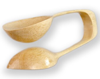 Klanglöffel Musiklöffel Klapper Percussion Löffel Clapping Spoons aus hellem Holz