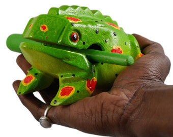 Sound frog ratsch ratsch made of mango wood, robustly processed effect instrument in various sizes