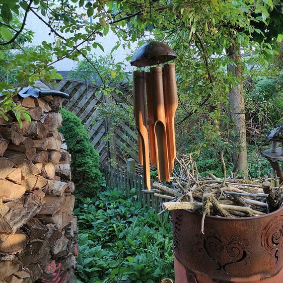 Carillons à vent en bois à l'extérieur