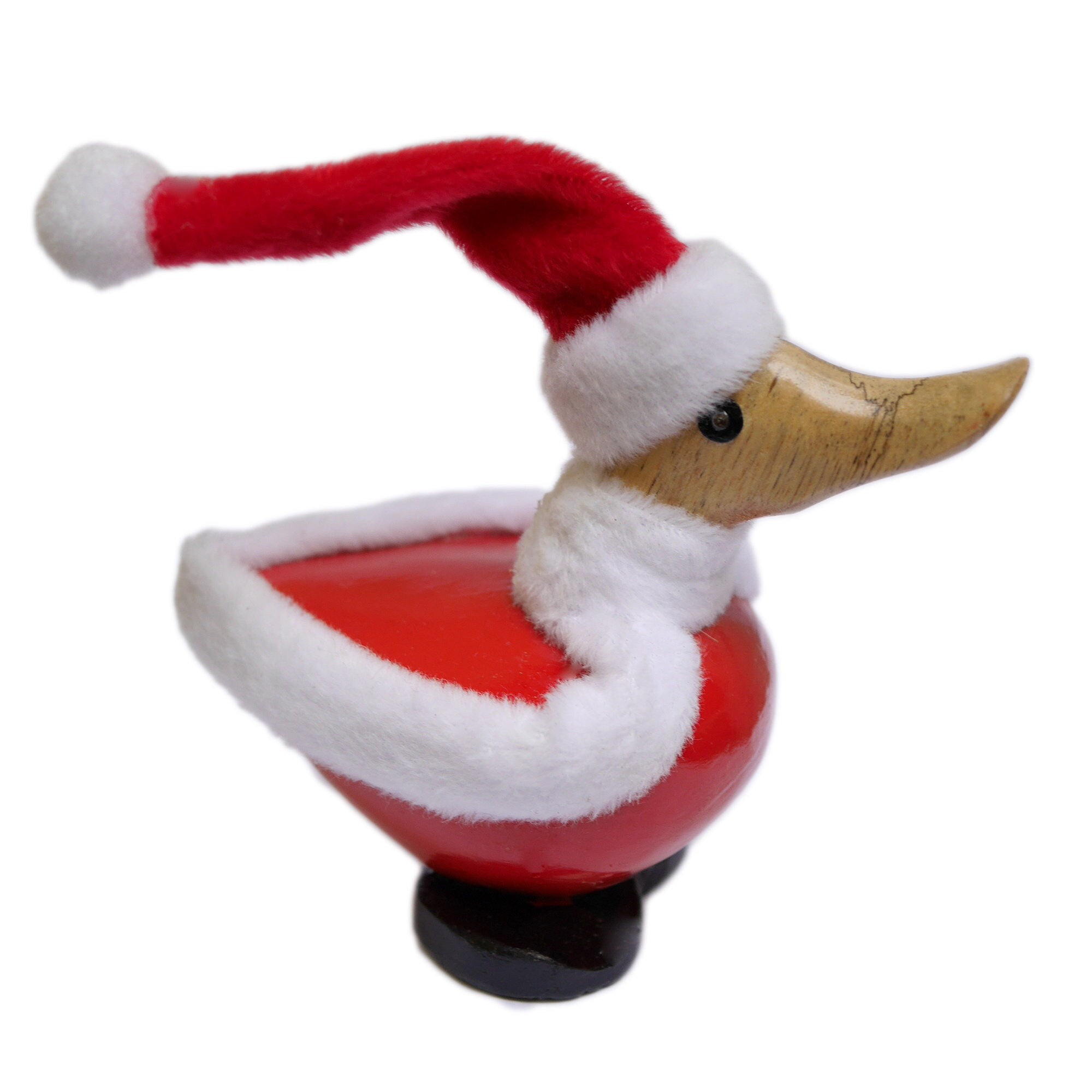 Wooden duck Santa Clas Christmas duck in red 14 cm high Etsy
