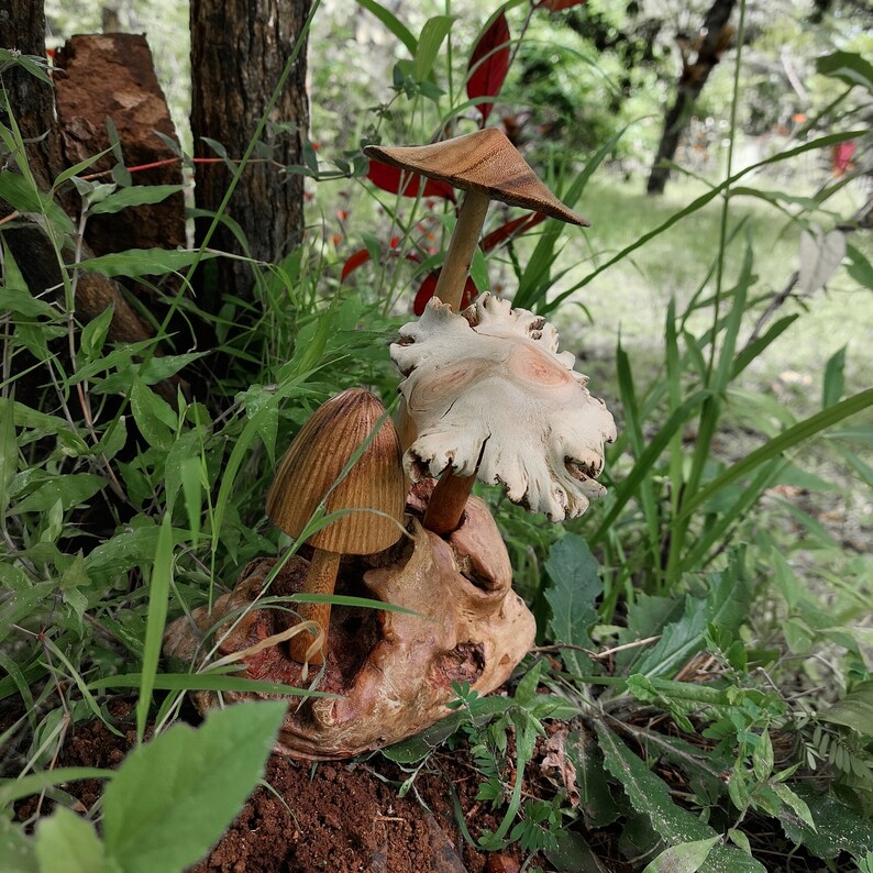 Deko Holzpilze Garten deko Gartenstecker für draußen Etsy Schweiz