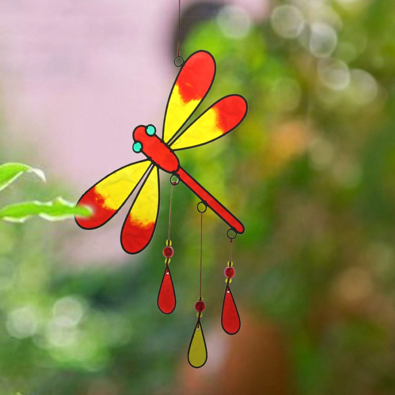  30 Stück Libelle Prisma Fensteraufkleber für