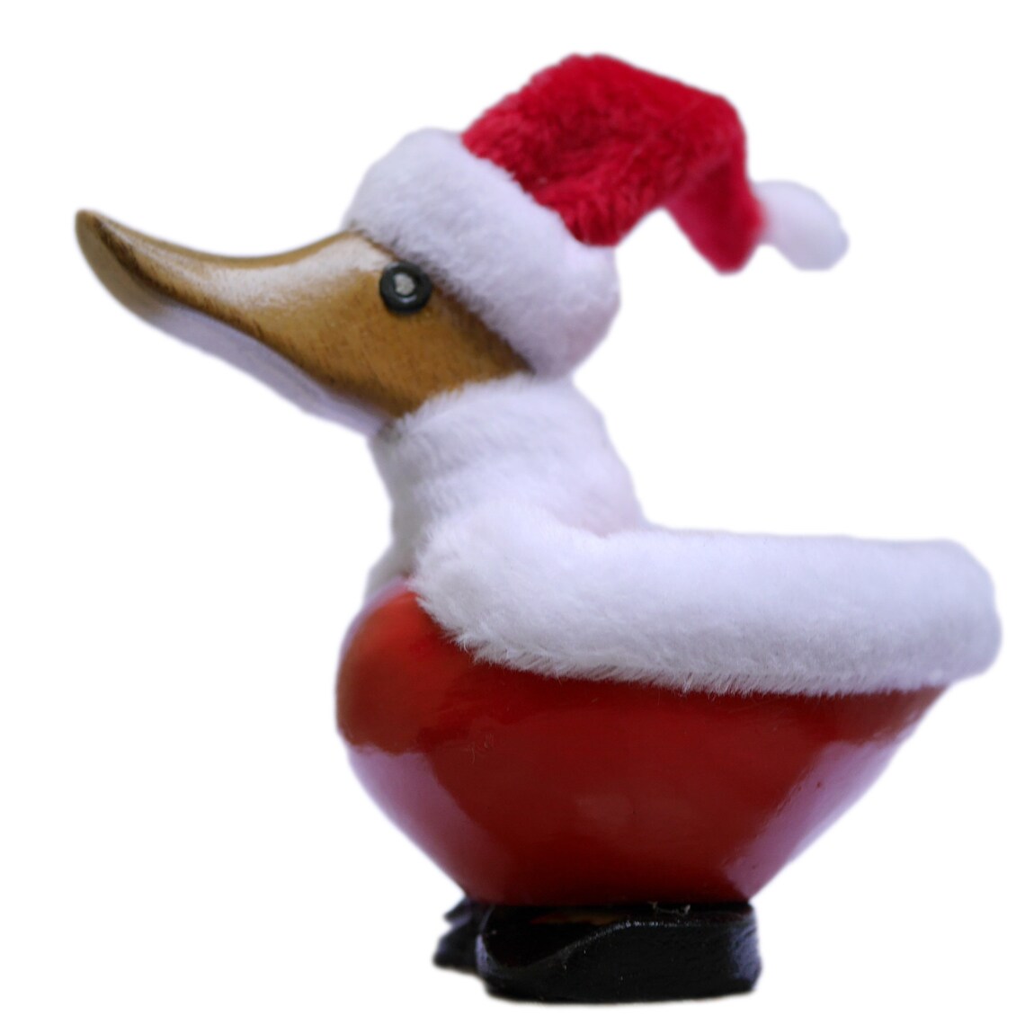 Wooden Duck Santa Clas Christmas Duck in Red 14 Cm High Etsy