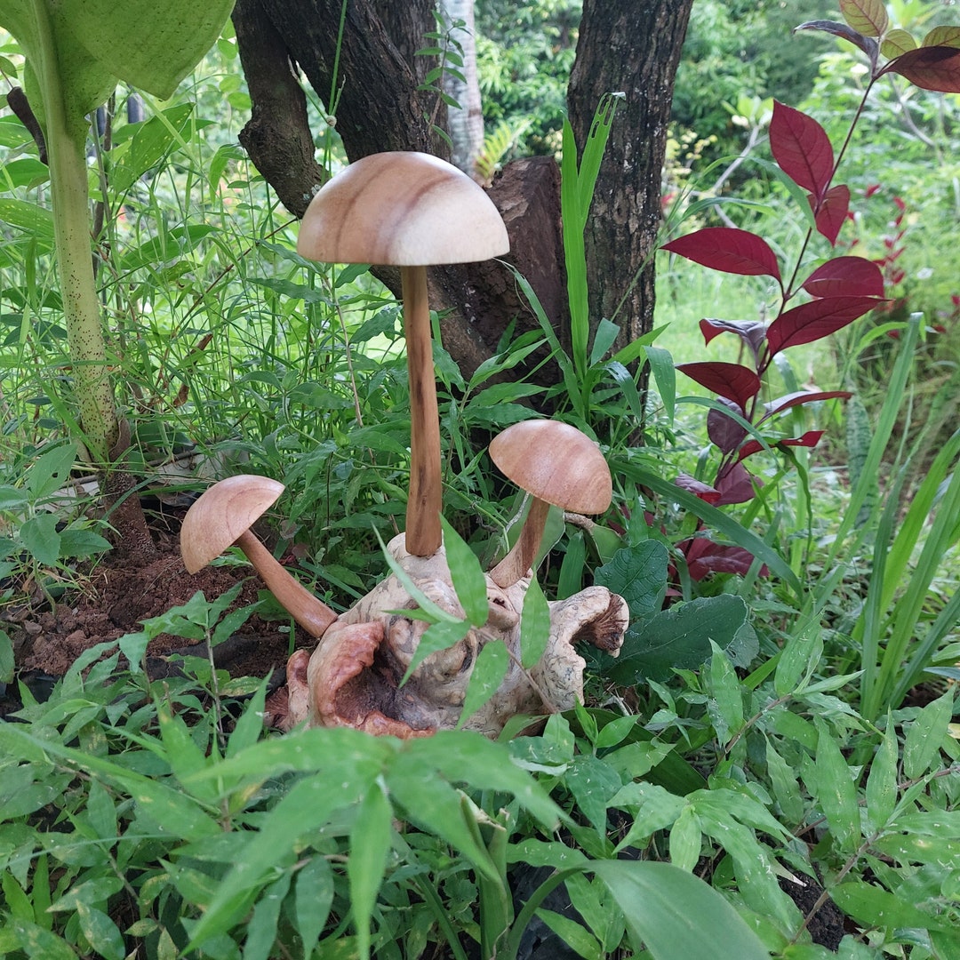 Deko Holzpilze Garten deko Gartenstecker für draußen Herbstdeko Etsy.de
