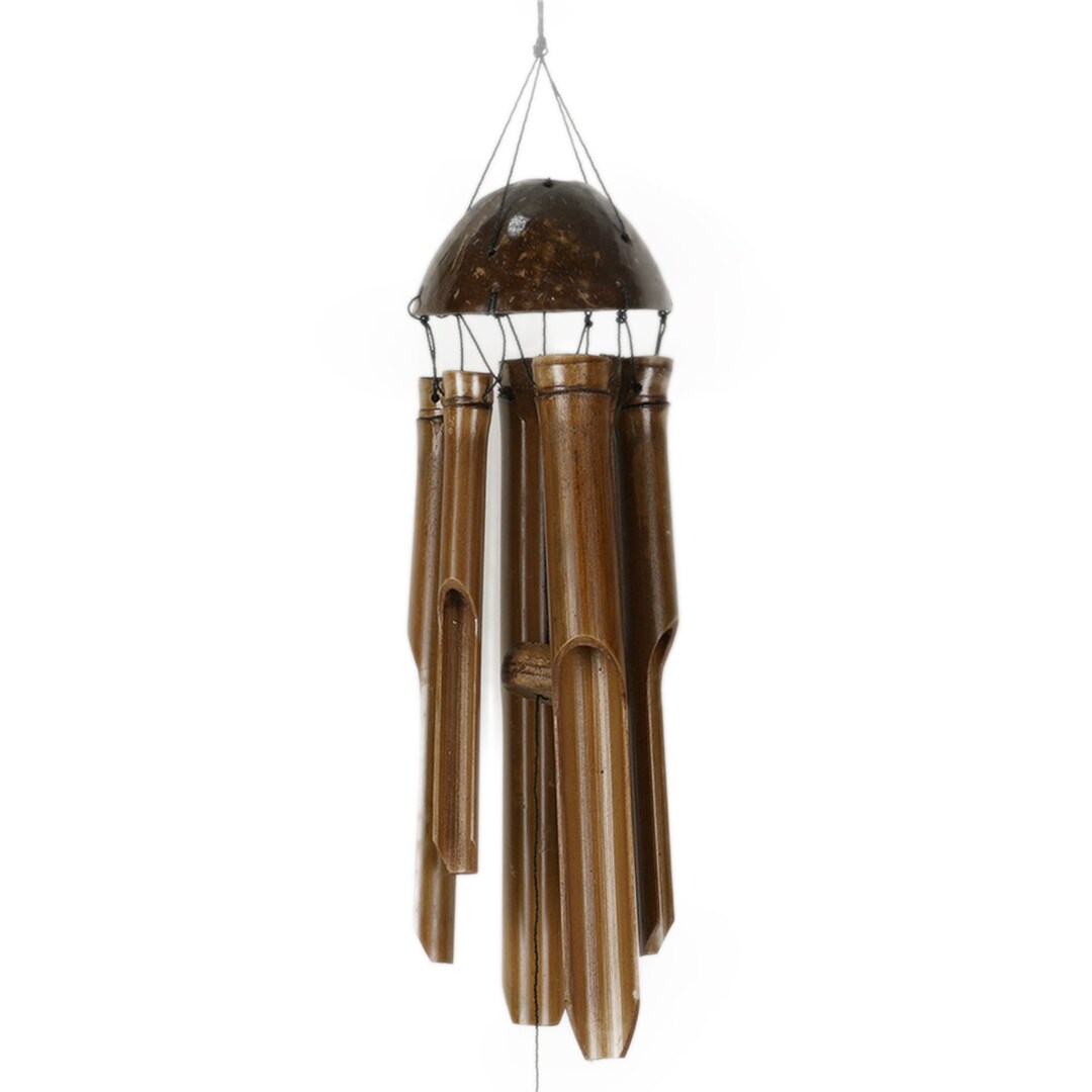 Bamboo Wind Chime Bamboo Bamboo Rustic Feng Shui Chime Made of Etsy