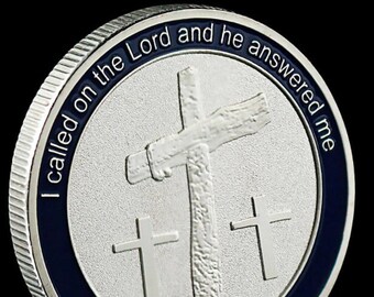 Armure de Dieu Serenity Prayer Colombe Collector Commémorative Challenge Cross Coin Philippians 4:13 Coin Psalm 120 Coin