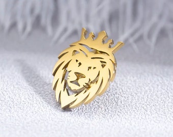 Religious Christian Bible Scripture Jewelry Enamel Christian Lion Lapel Pin